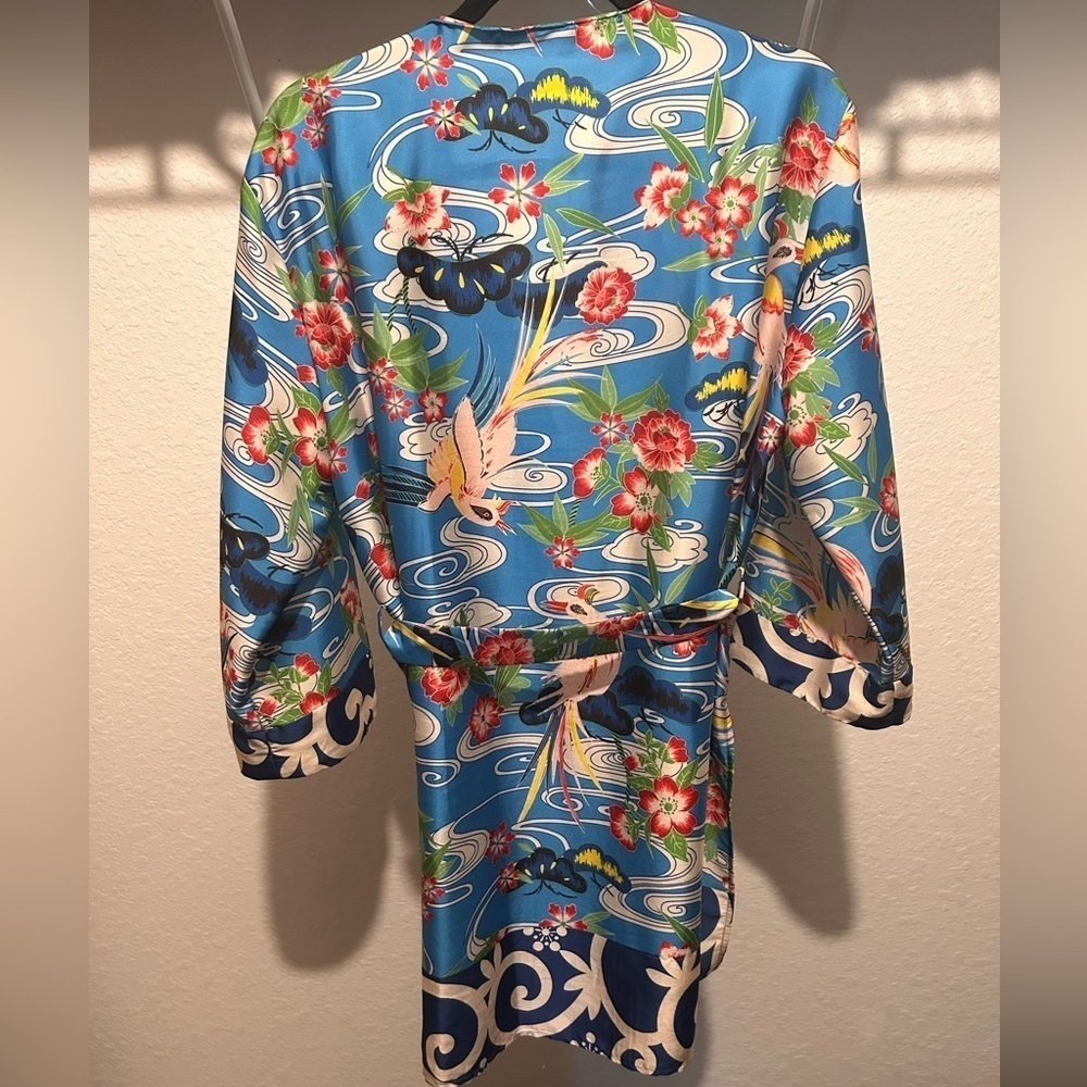 Zara belted printed kaftan wrap top - Picture 6 of 8